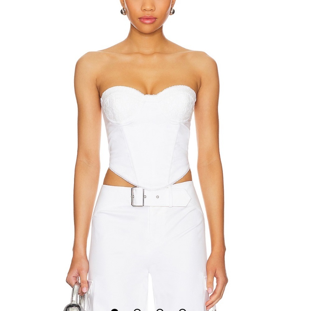 Camila Coelho Coconut Grove Top in Bright White size XXS